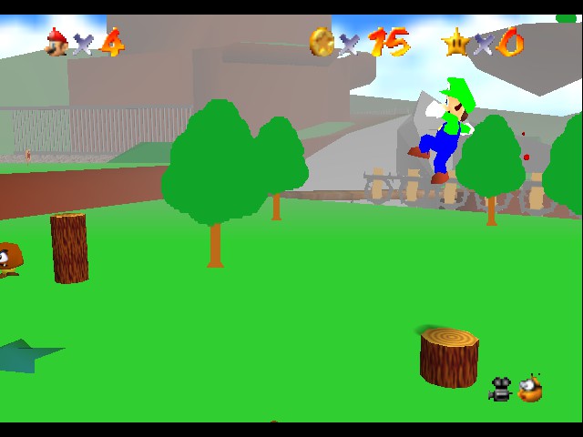Super Luigi 64 - The Texture Stars Screenthot 2